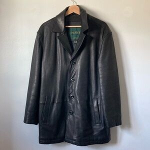 Danier 90s Men's Black Leather Jacket medium